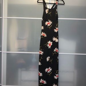 Sexy floral Maxi Dress Criss cross back
